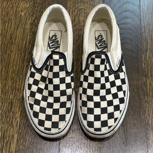 Vans Black and White Checkered Slip-Ons